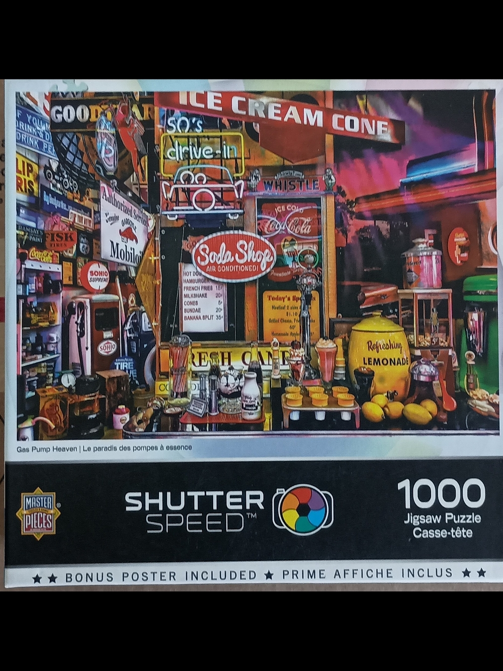 Shutter Speed 1000-Piece Jigsaw Puzzle — Multicolor Retro Soda Shop